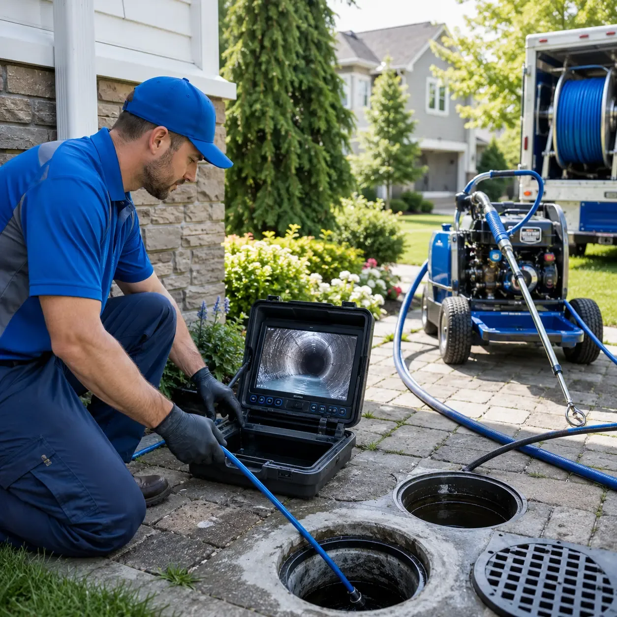 Outdoor drain cleaning professionals serving Upper Black Eddy, PA