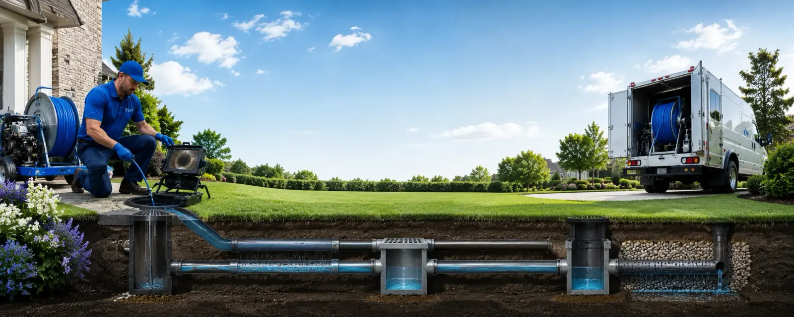 Outdoor drain cleaning information for Upper Black Eddy, PA